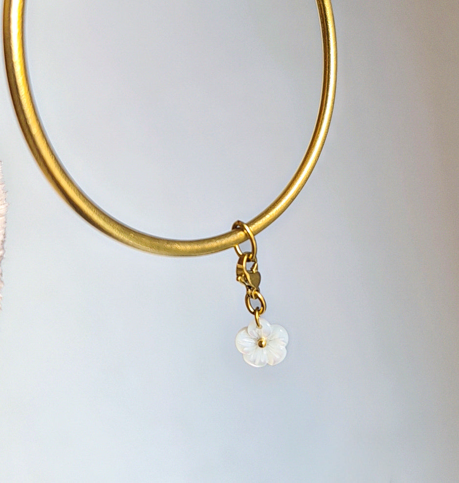 Jonc petite fleur nacré