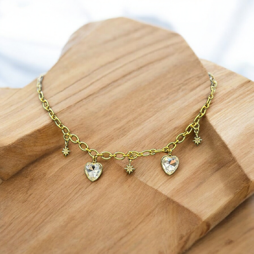 Collier ''duo de coeurs''