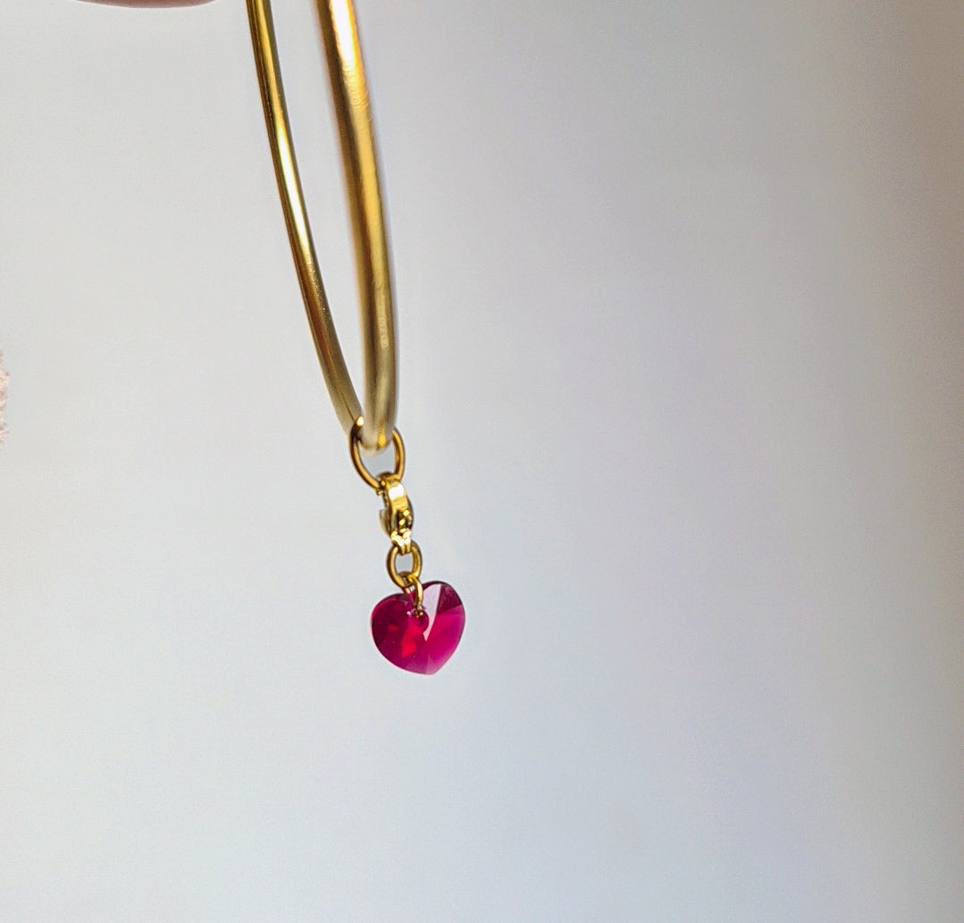 Jonc au coeur de swarovski