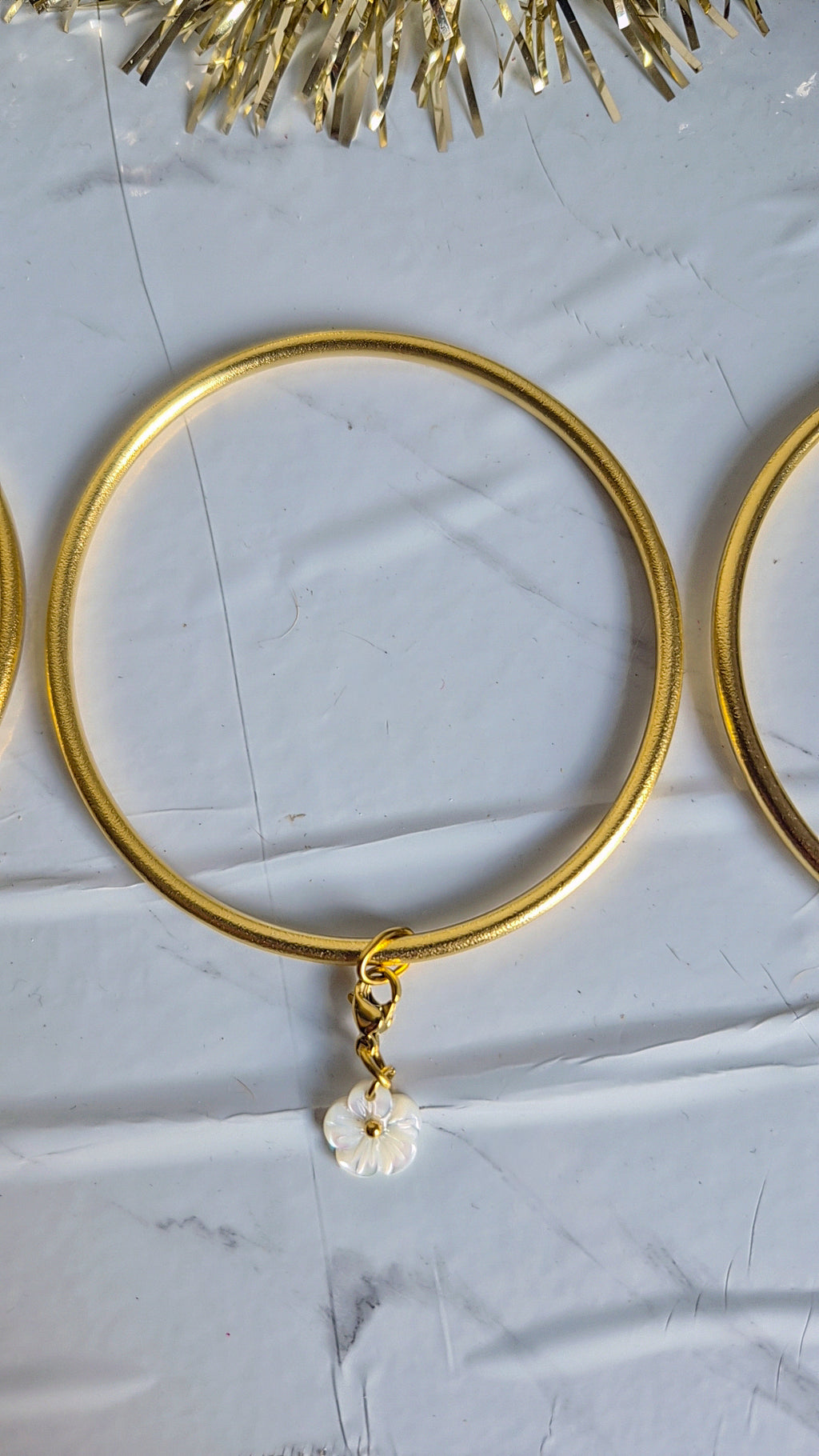 Jonc petite fleur nacré