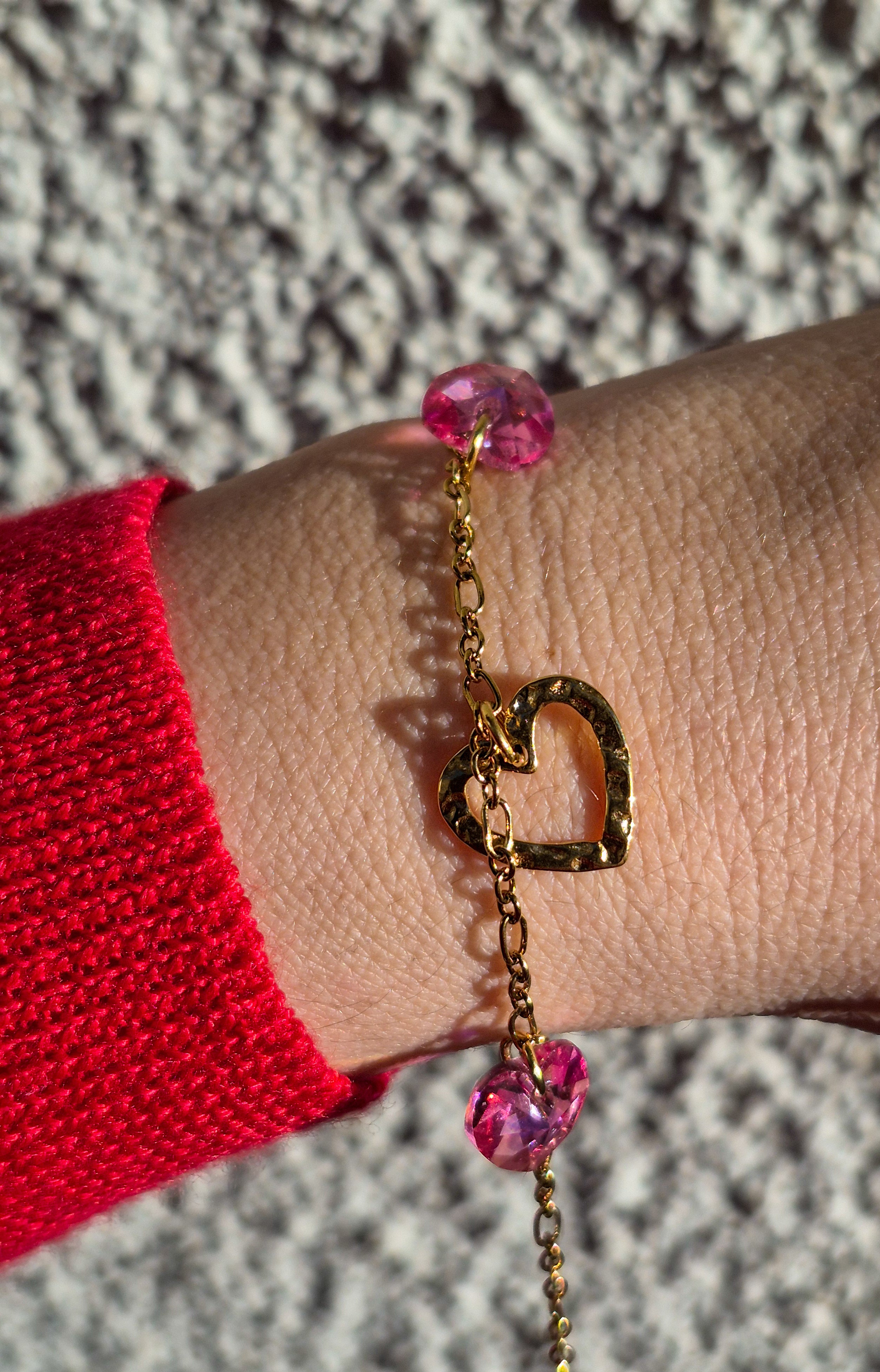 Bracelet éclat swaroski rose