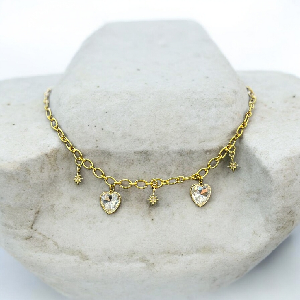 Collier ''duo de coeurs''