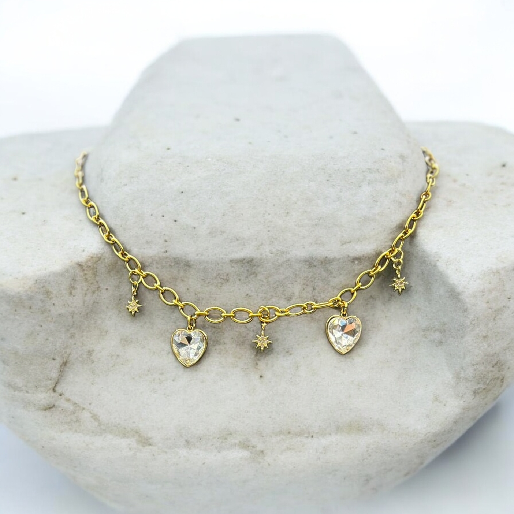 Collier ''duo de coeurs''