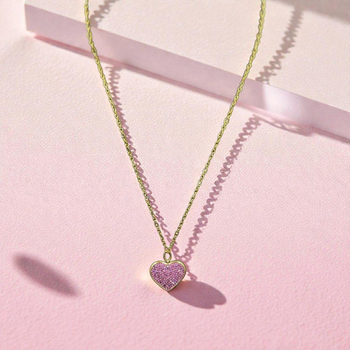 Collier Cœur violet ÉCLATANT