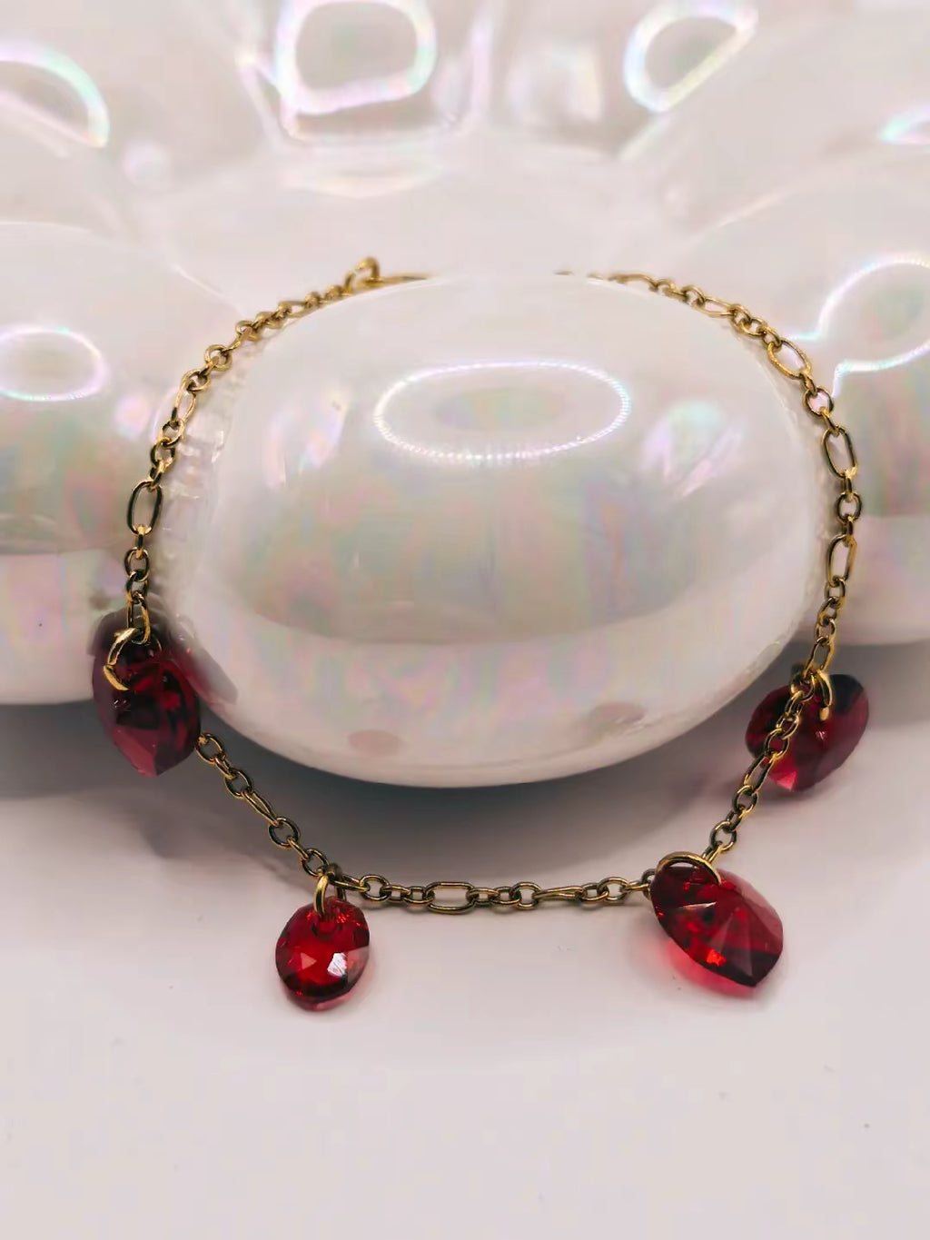 Bracelet éclat swaroski rouge