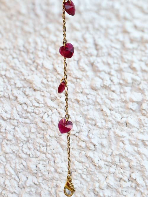 Bracelet éclat swaroski rouge