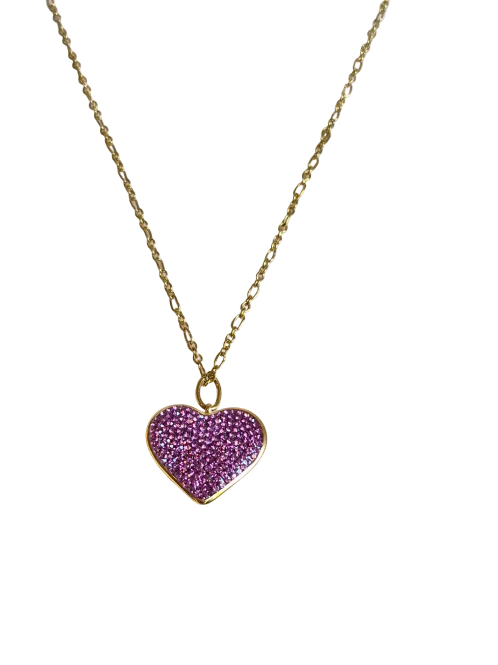 Collier Cœur violet ÉCLATANT