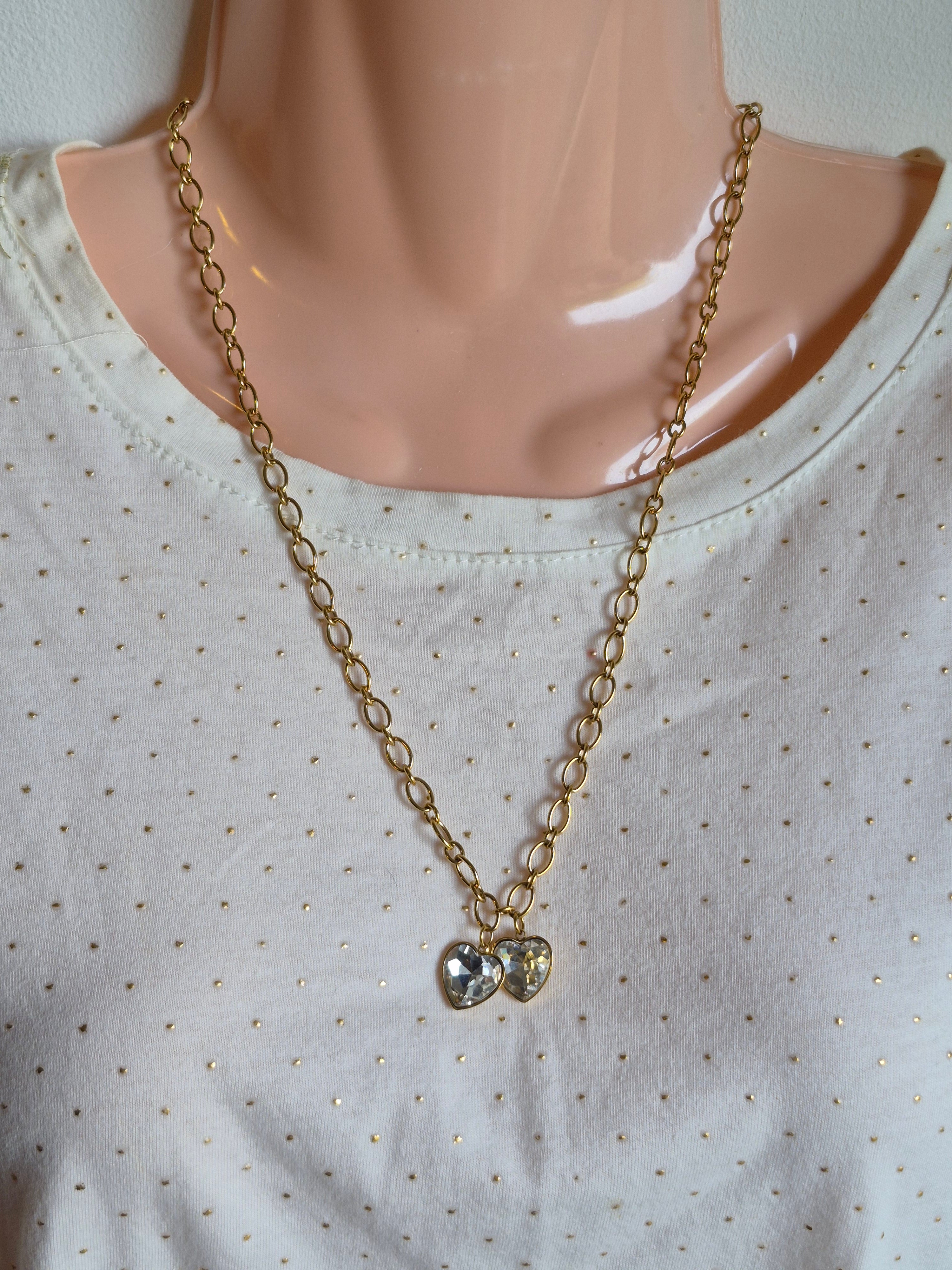 Collier ''duo de coeurs''