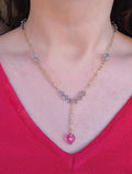 Collier éclat gris rose